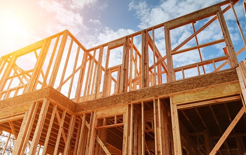 constructing new home foundation