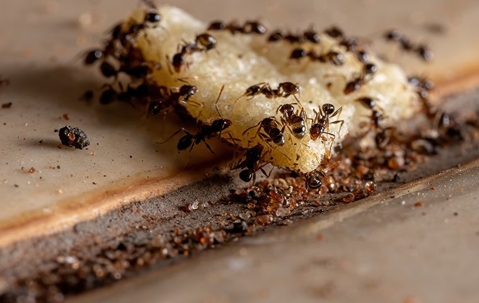 ants on food in home